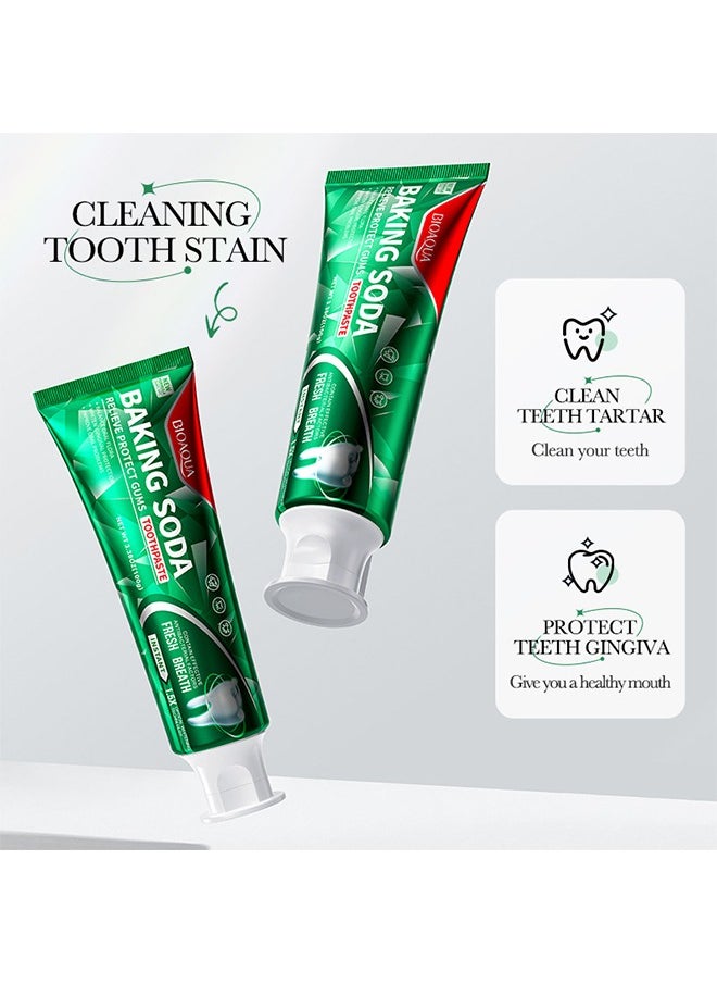 BIOAOUA Baking Soda Toothpaste,Clean Attached Plaque and Tartar, Whiten Teeth, Clean and Purify Mouth 100g  - Image 3
