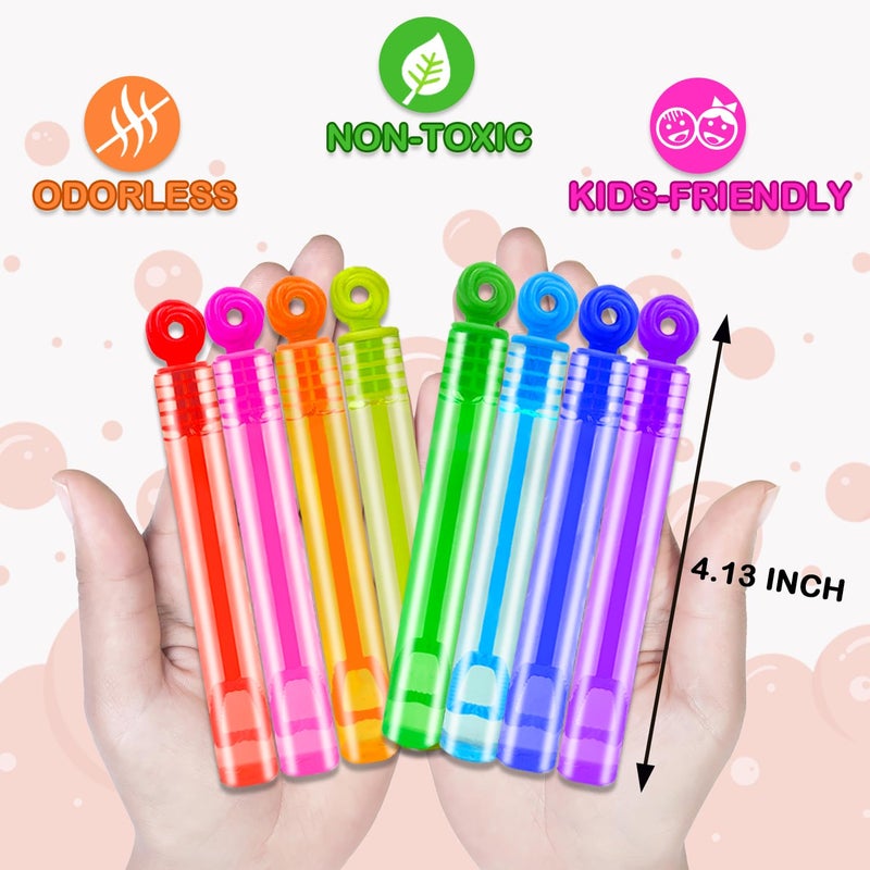Leetous Bulk Neon Mini Bubbles Party Favors for Kids 100 Pack, Small Easter Non Candy Treat Goodie Bag Stuffers Fillers Toys Gifts Bulk for Toddler, Classroom Carnival Prize Game for Birthday Parade Throw - Image 2