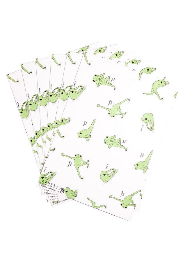 Central 23 Yoga Wrapping Paper 6 Sheet Of Gift Wrap With Tags Yoga Frogs Birthday Wrapping Paper For Her Yoga Poses For Men Women Recyclable - Image 3