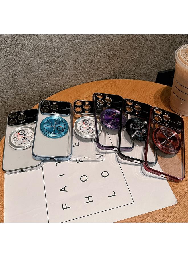 S-TOP Case For iPhone 11 Electroplated Large Window Bracket PC Phone Case - Image 2