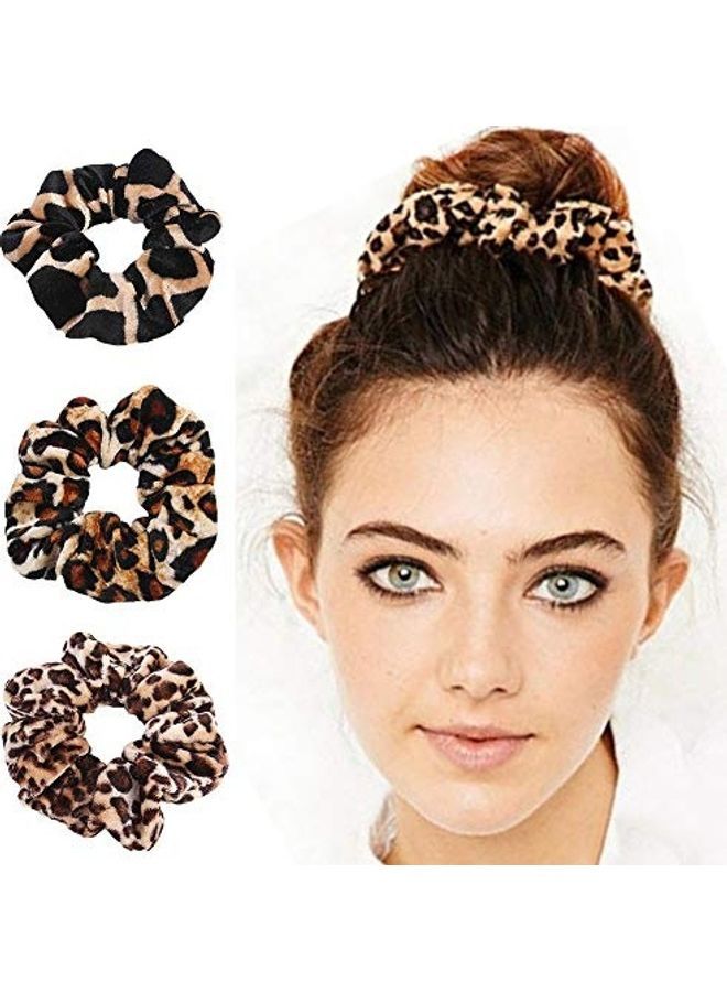 نيبمينينت طقم ربطات شعر بطبعة جلد الفهد من 6 قطع متعدد الألوان - Image 2