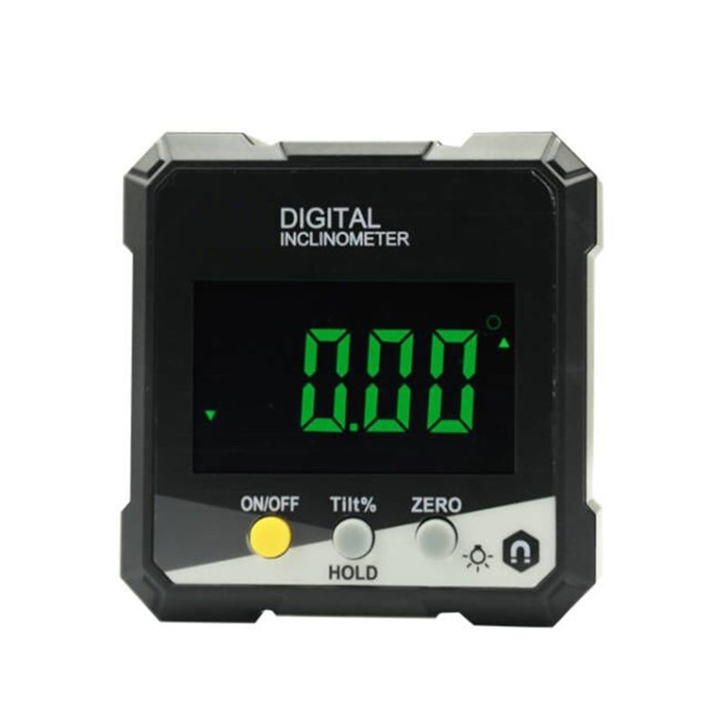Digital Electronic Level Box 4 Angle Finder 90 Degree Magnetic Inclinometer Protractor Measuring Tool Yellow - Image 2