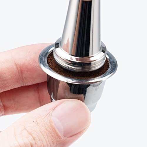 BENFUCHEN Stainless Steel N espresso Reusable Pods Fit For Nes presso OriginalLine, Metal Refillable Espresso Coffee Filter Pods For Nescafe Original Brewers, 2 Capsules With A Tamper - Image 3