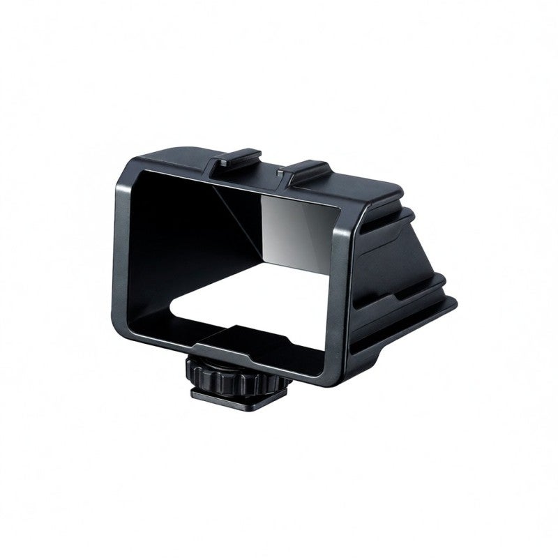 UURIG Selfie Flip Screen Periscope Imaging Universal Cold Shoe Mount Compact Lightweight Portable - Black Mirrorless Camera Selfie Flip Screen for Vlog Live Streaming - Image 4