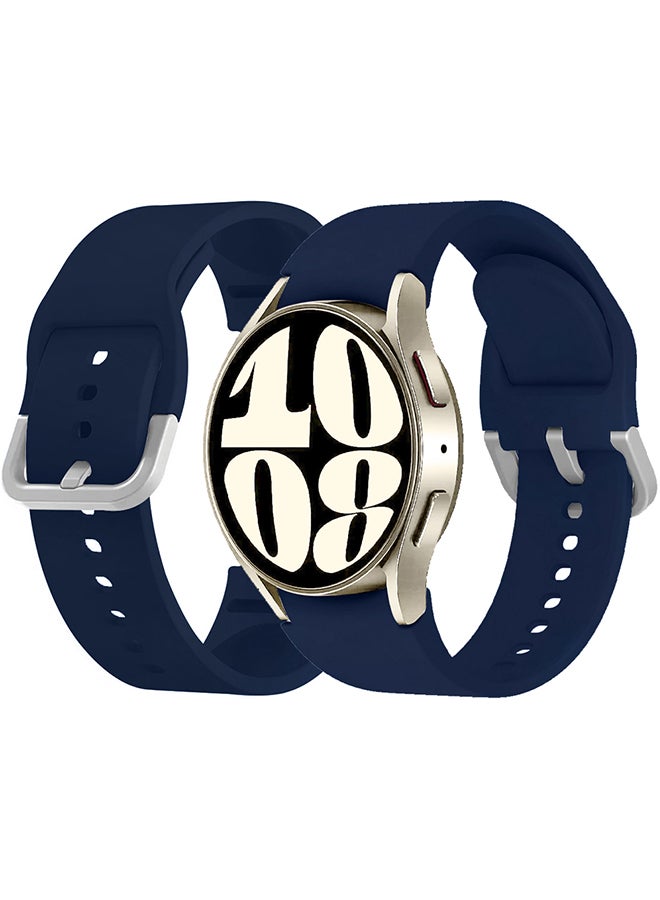 CATANES Samsung Galaxy Watch 6/6 Classic 20mm Silicone Band Flexible and Durable Replacement Sport Strap Dark Blue - Image 1