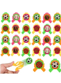 Excefore 60 Pack Football Flying Saucers Launcher Toys, Party Favors Chasing Toy Gifts Toys, Outside Flying Toys, Suitable for Kids 3-8 Years Old  - Image 1