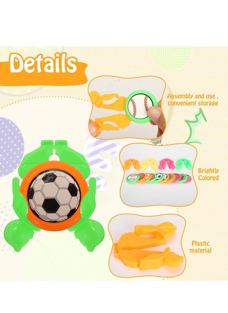 Excefore 60 Pack Football Flying Saucers Launcher Toys, Party Favors Chasing Toy Gifts Toys, Outside Flying Toys, Suitable for Kids 3-8 Years Old - Image 5