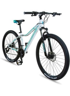 Spartan Moraine Mountain & Commuting Bike | 27.5 inch wheel size | 21 Speed Shimano gear| for Adult| White  - Image 1