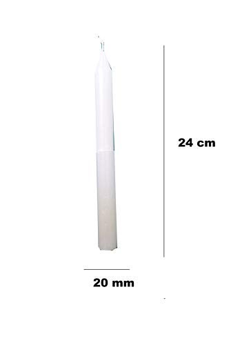 advancedestore white paraffin candle 24CM X 20MM EACH pack of 2 - Image 2