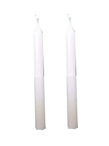 advancedestore white paraffin candle 24CM X 20MM EACH pack of 2 - Image 1