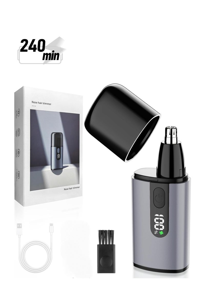 Generic Nose Hair Trimmer, Ear and Nose Hair Trimmer for Men with Fast Charging Built-in Battery, Dual Edge Blade, High-Speed 8000rpm Motor, LCD, Portable Nose Hair Trimmer for Women  - Image 1