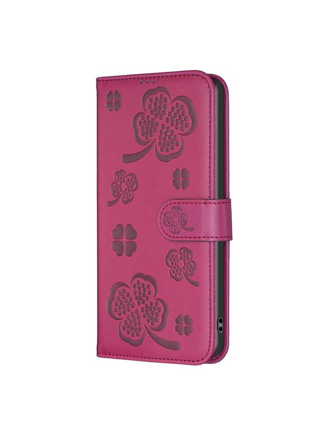 S-TOP Case For Redmi Note 14 Pro 4G Four-leaf Embossed Leather Phone Case - Image 3