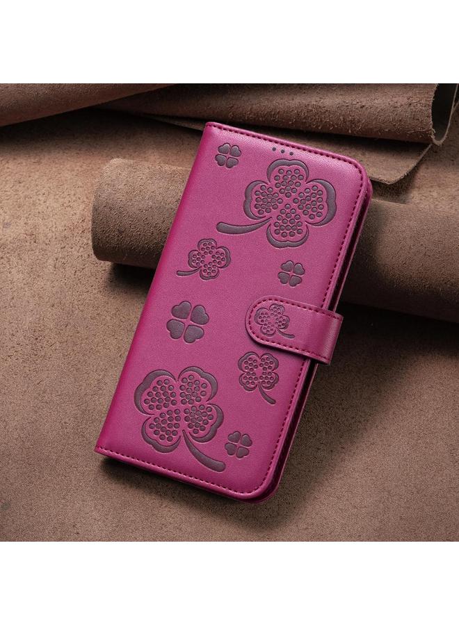 S-TOP Case For Redmi Note 14 Pro 4G Four-leaf Embossed Leather Phone Case - Image 2