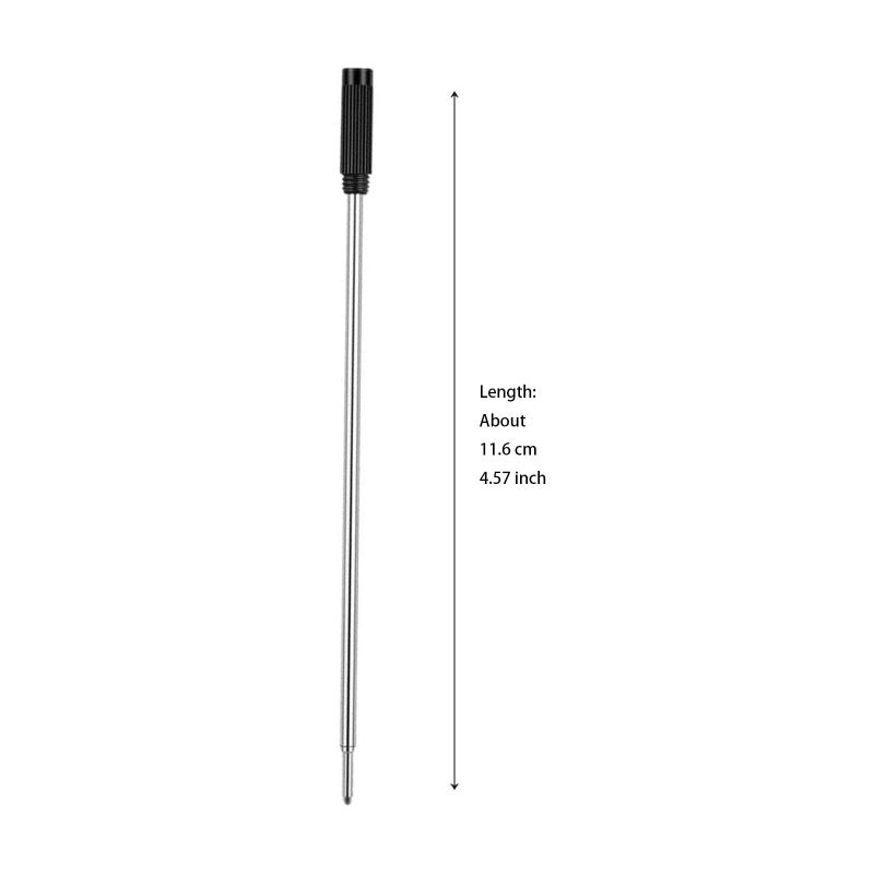 MengRan 4.5'' Ballpoint Ink Pen Refills for Twist Pens,1mm Medium Tip, Compatible with Cross Pen Refills (8513)(10 Pcs Black Ink) - Image 2