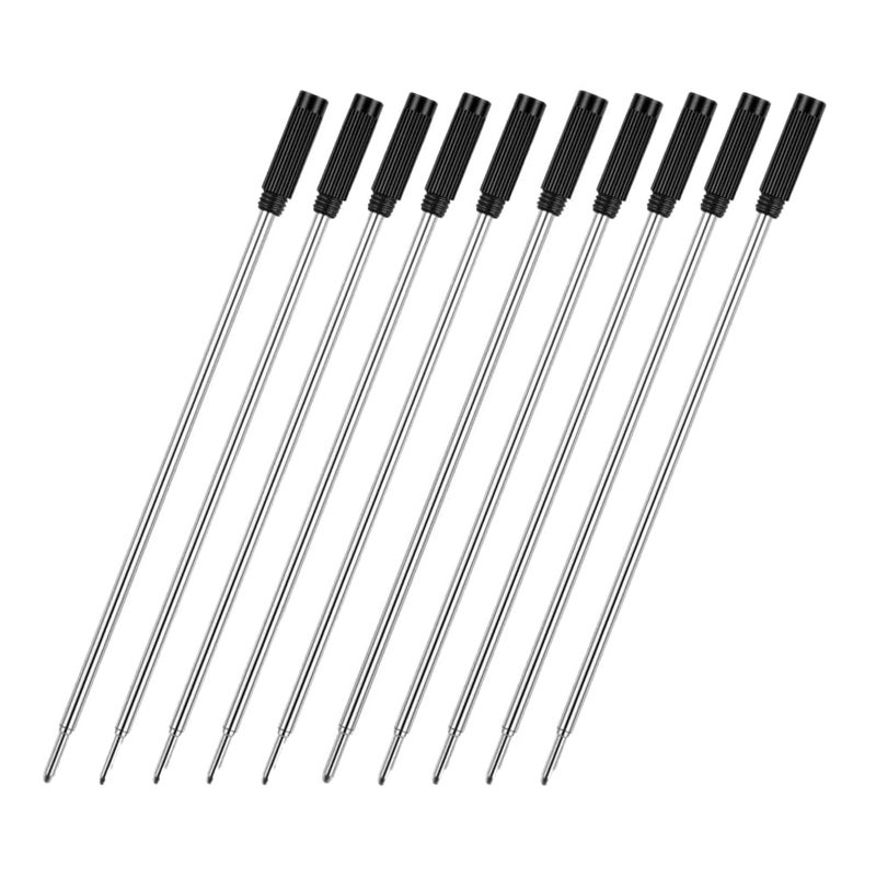 MengRan 4.5'' Ballpoint Ink Pen Refills for Twist Pens,1mm Medium Tip, Compatible with Cross Pen Refills (8513)(10 Pcs Black Ink) - Image 1