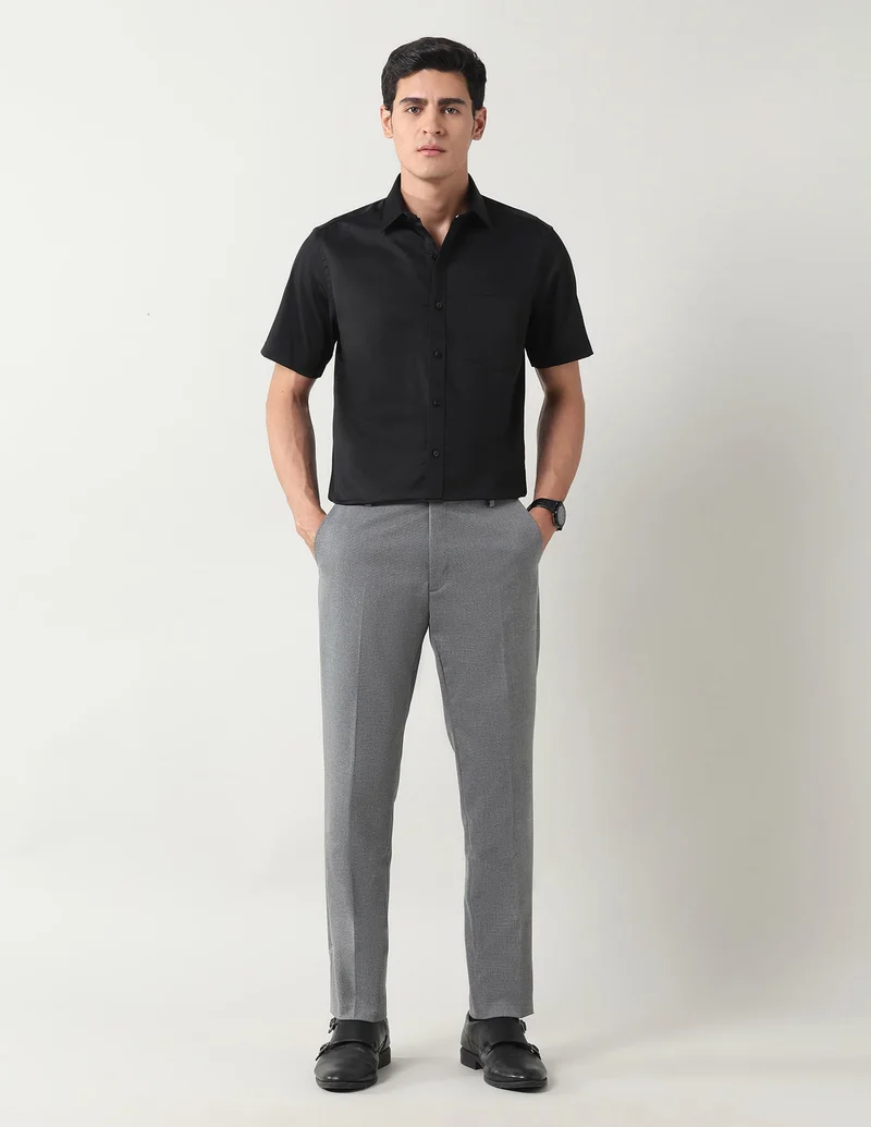 Arrow Black Solid Liberty Classic Fit Shirt for Men | Best Price UAE