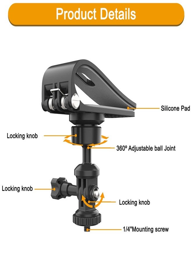 STHIRA® Car Sun Visor Mount, Vlog Video Holder, Quick Clip Mount Compatible with Go Pro Hero 13 12 11 10 9 8 7 6 5 4, for DJI Osmo Action 5 Pro/4/3 for Insta 360 X5 X4 X3 Ace Pro2 Camera Accessories - Image 3