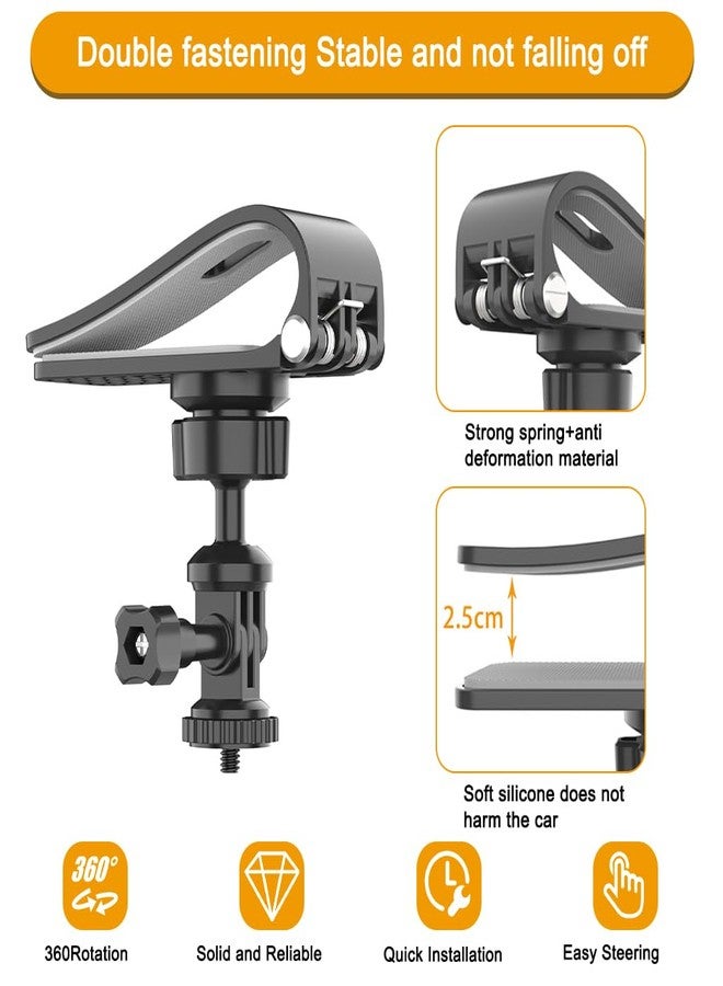 STHIRA® Car Sun Visor Mount, Vlog Video Holder, Quick Clip Mount Compatible with Go Pro Hero 13 12 11 10 9 8 7 6 5 4, for DJI Osmo Action 5 Pro/4/3 for Insta 360 X5 X4 X3 Ace Pro2 Camera Accessories - Image 4