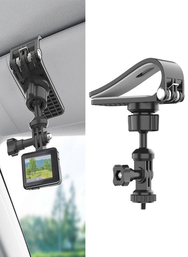 STHIRA® Car Sun Visor Mount, Vlog Video Holder, Quick Clip Mount Compatible with Go Pro Hero 13 12 11 10 9 8 7 6 5 4, for DJI Osmo Action 5 Pro/4/3 for Insta 360 X5 X4 X3 Ace Pro2 Camera Accessories - Image 1