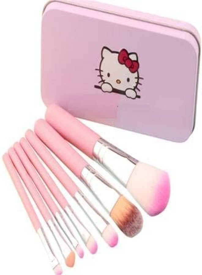 Ooplore Women's & Girl's 7 Pink Makeup Brushes Set with Storage Box and 2 Pink Beauty Blenders - (Pack of 9) - Image 2
