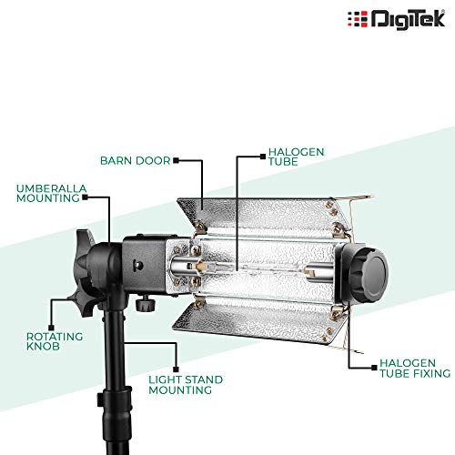 DIGITEK® (DPL 003) Porta Light with 1000 Watt Halogen Tube for Video & Still Photography - Image 2