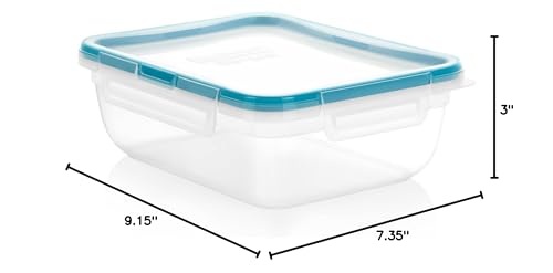 Snapware Total Solution 8.5-Cup Plastic Food Storage Container with Lid  8.5-Cup Rectangular Meal Prep Container  Non-Toxic  BPA-Free Lid with 4 Locking Tabs  Microwave  Dishwasher  and Freezer Safe - Image 2