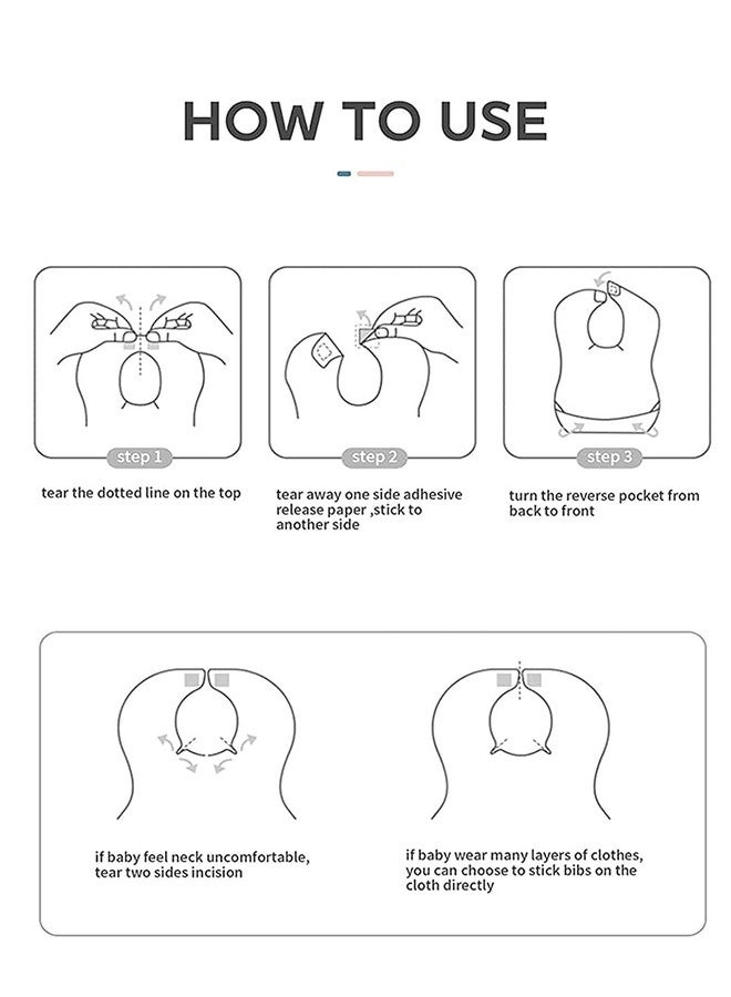 Lappu Disposable/Use & Throw Baby Bibs/Apron for Feeding/Burp/Drool | Stick on Tape Closure| Travel & Eco-Friendly Baby Bibs for Newborns/Infants/Toddlers (Multicolor Pack Of 20) - Image 4