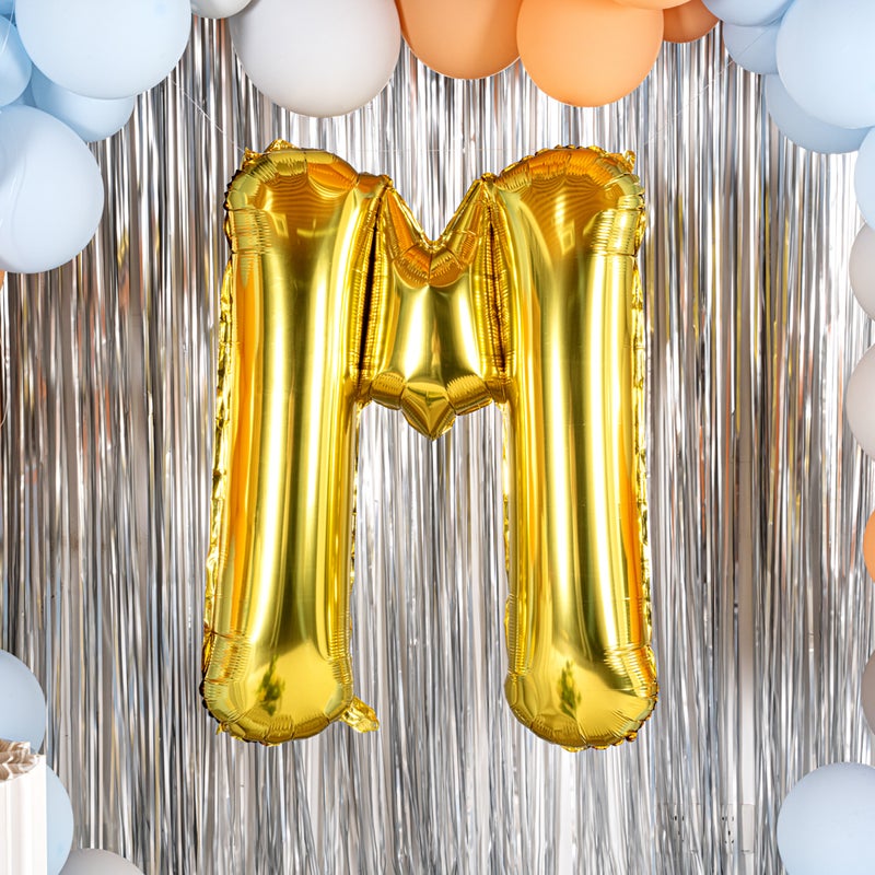 Restaurantware-Balloonify 40 Inch Letter Balloon, 1 Large Alphabet Party Balloon - Letter M, Self-Sealing, Gold Foil Mylar Balloon, Hanging Loop, Decoration For Birthday, Wedding, Or Graduation - Image 3