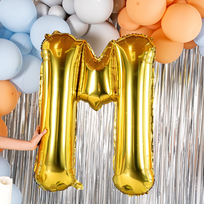 Restaurantware-Balloonify 40 Inch Letter Balloon, 1 Large Alphabet Party Balloon - Letter M, Self-Sealing, Gold Foil Mylar Balloon, Hanging Loop, Decoration For Birthday, Wedding, Or Graduation - Image 5
