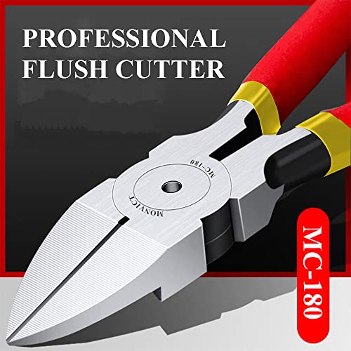 MONVICT Wire Cutters, 6 inch Precision Flush Side Cutters with Longer Cutting Edge Ultra Sharp & Powerful Heavy Duty Pliers, Ideal for Cables, Wires, Zip Ties, Electrical & Any Clean Cut Needs - Image 2