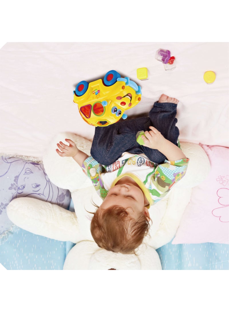 Hola Super Fun Fruit Car with Shape Sorting, Lights & Sounds, Bump-and-Go Action, Educational Toy for Kids 1+, Teaches Numbers, Letters, Colors & Shapes, Interactive Play w/ Fruit Blocks, Pretend Play - Image 2