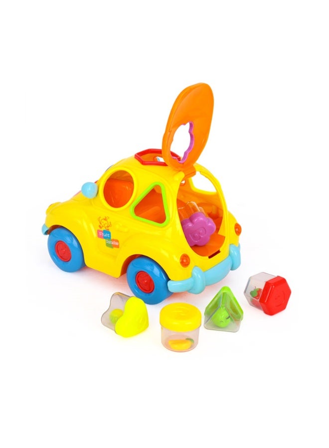 Hola Super Fun Fruit Car with Shape Sorting, Lights & Sounds, Bump-and-Go Action, Educational Toy for Kids 1+, Teaches Numbers, Letters, Colors & Shapes, Interactive Play w/ Fruit Blocks, Pretend Play - Image 3