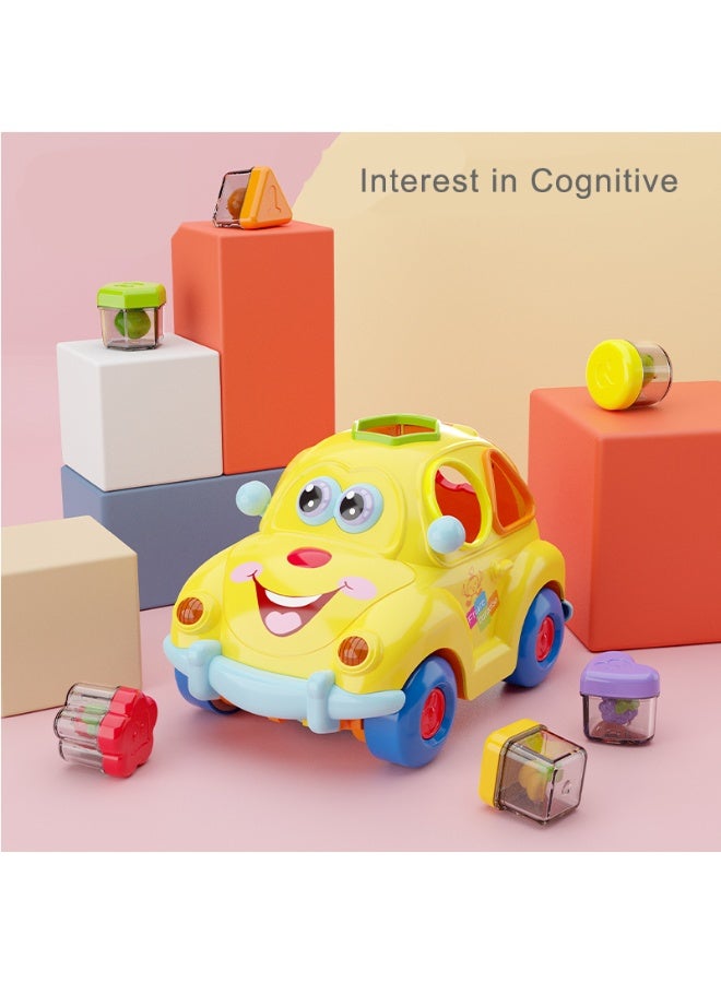 Hola Super Fun Fruit Car with Shape Sorting, Lights & Sounds, Bump-and-Go Action, Educational Toy for Kids 1+, Teaches Numbers, Letters, Colors & Shapes, Interactive Play w/ Fruit Blocks, Pretend Play - Image 5