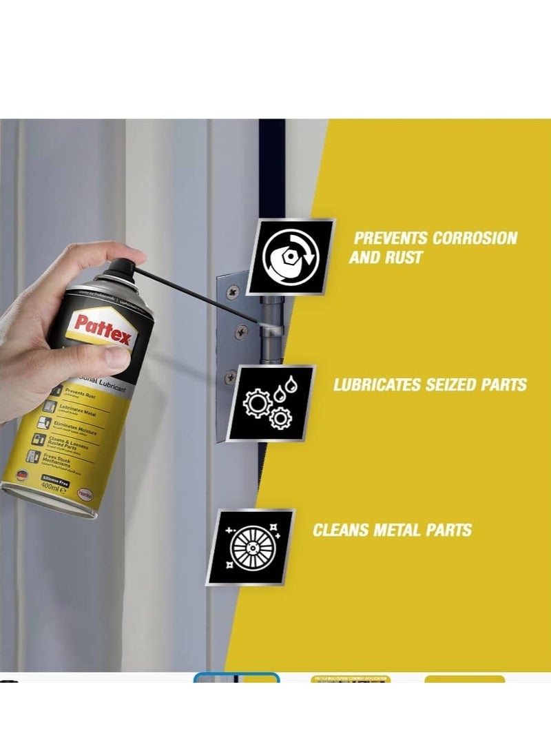 باتكس باتيكس بخاخ مزيل الصدأ متعدد الاستخدامات ، زيت تشحيم متعدد الوظائف، 400 مل، يمنع الصدأ، يخفف الأجزاء المتصلبة، يشحم، ينظف، يحمي من التآكل، للاستخدامات المنزلية والصناعية، بخاخ سهل الاستخدام. - Image 3