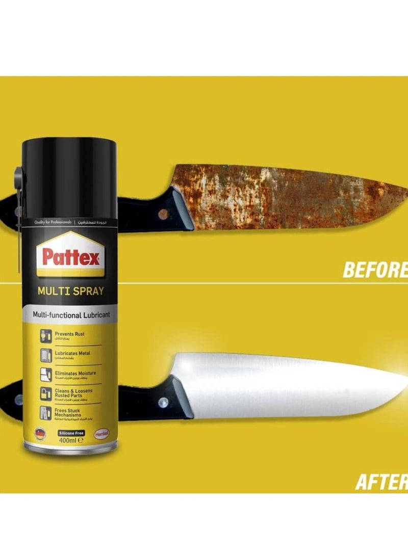باتكس باتيكس بخاخ مزيل الصدأ متعدد الاستخدامات ، زيت تشحيم متعدد الوظائف، 400 مل، يمنع الصدأ، يخفف الأجزاء المتصلبة، يشحم، ينظف، يحمي من التآكل، للاستخدامات المنزلية والصناعية، بخاخ سهل الاستخدام. - Image 5