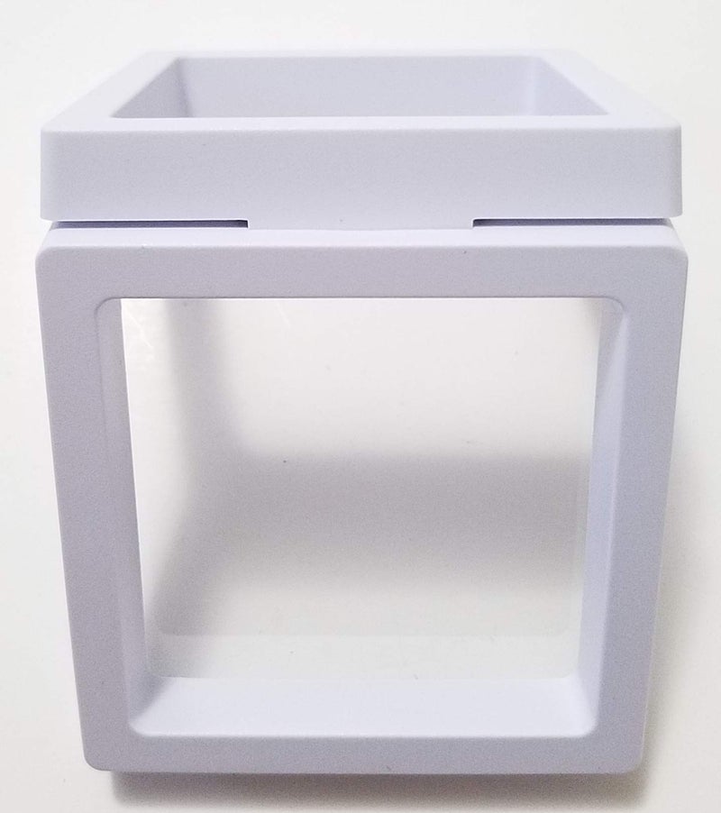 JM Set of 10 Transparent 3D Floating Frame Display Holder/Box/Frames for Challenge Coins, AA Medallions, Antique, Jewelry,Gift, White, 2.75 x 2.75 x 0.75 Inches - Image 3