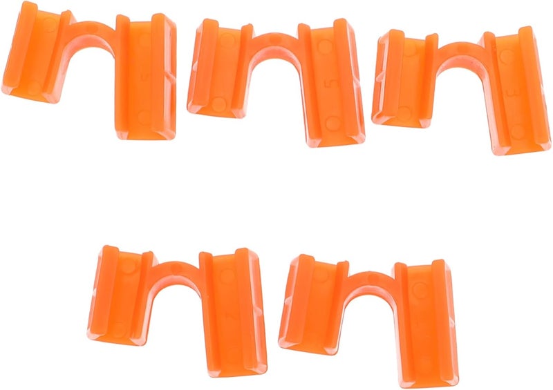 Orange Reusable Training Chopsticks Helpers 5pcs Lightweight Compact for Adults Beginners - Image 1