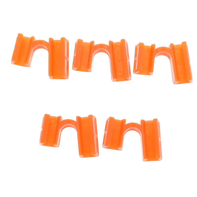 Orange Reusable Training Chopsticks Helpers 5pcs Lightweight Compact for Adults Beginners - Image 2