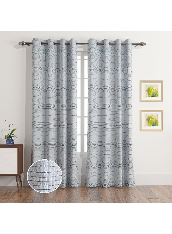 Home Box Cardiff 2-Piece Lined Curtain Pair with Back Tab and Rod Pocket 140 x 300 cm - Image 2