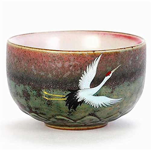 EatingBiting EatingBiting Crane Kung fu Soju Cups Chinese Japanese Tea Cups Teacups Lotus Pedestal With Gift Box handmade artwork  - Image 1