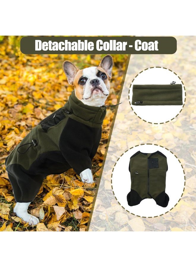 DENTRUN Small Dog Winter Coat Warm Fleece Jacket, Removable Turtleneck Dog Cozy Sweater Puppy Cold Weather Outfit Windproof Costumes, Small Breed Pets Apparel Dog Fleece Onesies Soft Woolly Pajamas - Image 2