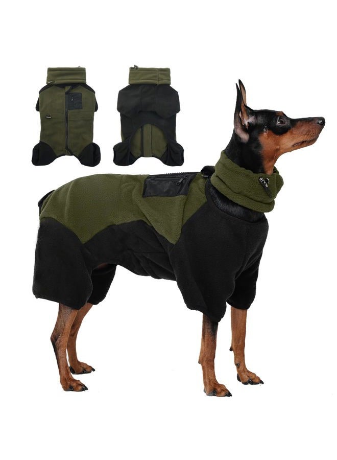 DENTRUN Small Dog Winter Coat Warm Fleece Jacket, Removable Turtleneck Dog Cozy Sweater Puppy Cold Weather Outfit Windproof Costumes, Small Breed Pets Apparel Dog Fleece Onesies Soft Woolly Pajamas - Image 1