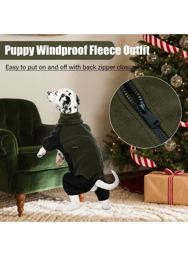 DENTRUN Small Dog Winter Coat Warm Fleece Jacket, Removable Turtleneck Dog Cozy Sweater Puppy Cold Weather Outfit Windproof Costumes, Small Breed Pets Apparel Dog Fleece Onesies Soft Woolly Pajamas - Image 5