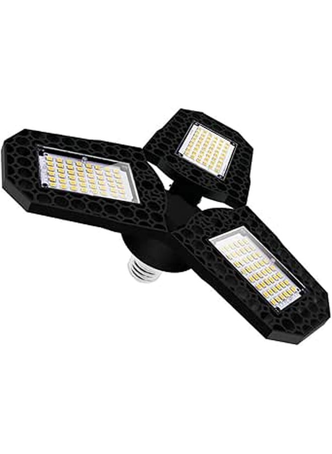 مصباح LED قابل للطي بسعة 80 واط مع ألواح قابلة للطي ثلاثية الأوراق، مثالي لتخزين المصانع والسقوف، إضاءة صناعية بيضاء ساطعة. - Image 1