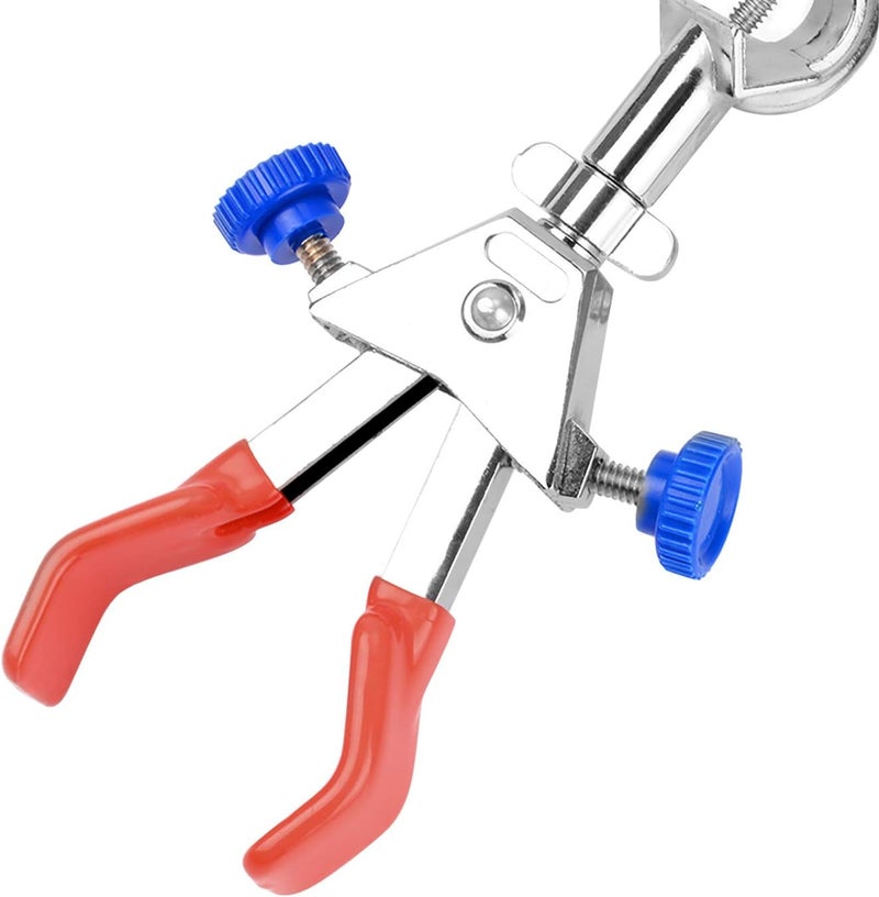 stonylab 2 Prong Dual Adjust Swivel Clamp, Sturdy 2 Prong Double Adjust Multipurpose 360 Degree Swivel Rubber Coated Clamp with Boss Head for Laboratory Use - Image 4