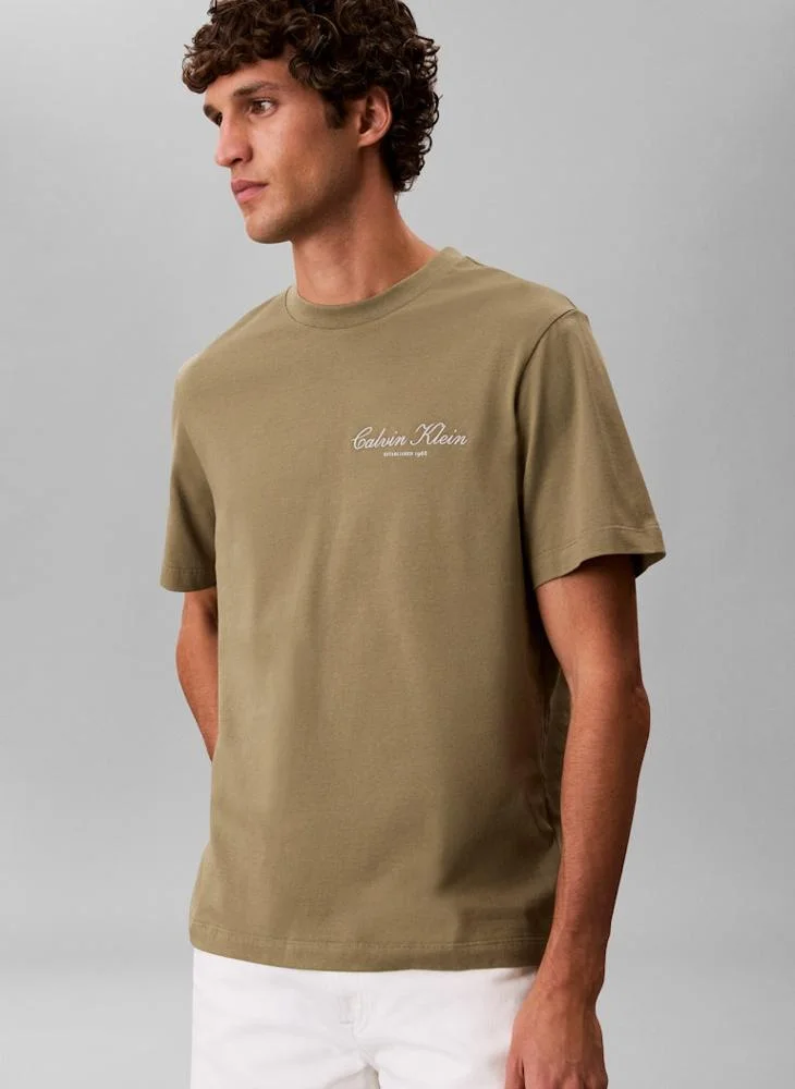 Calvin Klein Jeans  Embroidered Logo T-shirt for Men | Best Price UAE