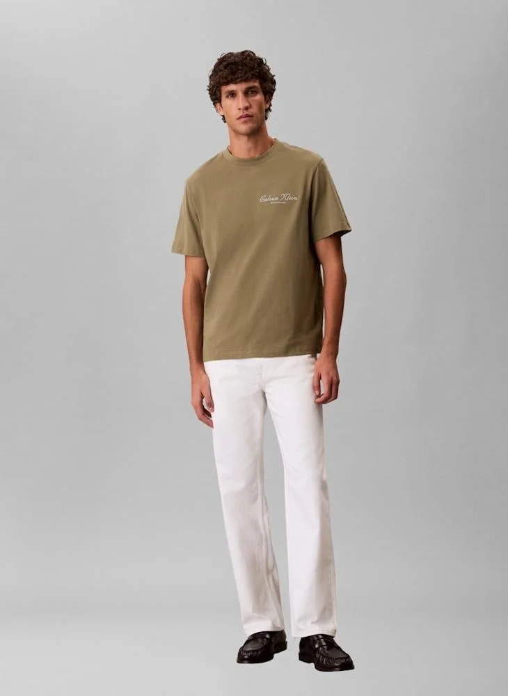 Calvin Klein Jeans  Embroidered Logo T-shirt for Men | Best Price UAE