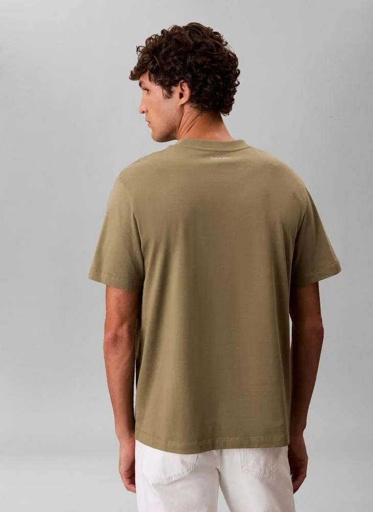 Calvin Klein Jeans  Embroidered Logo T-shirt for Men | Best Price UAE