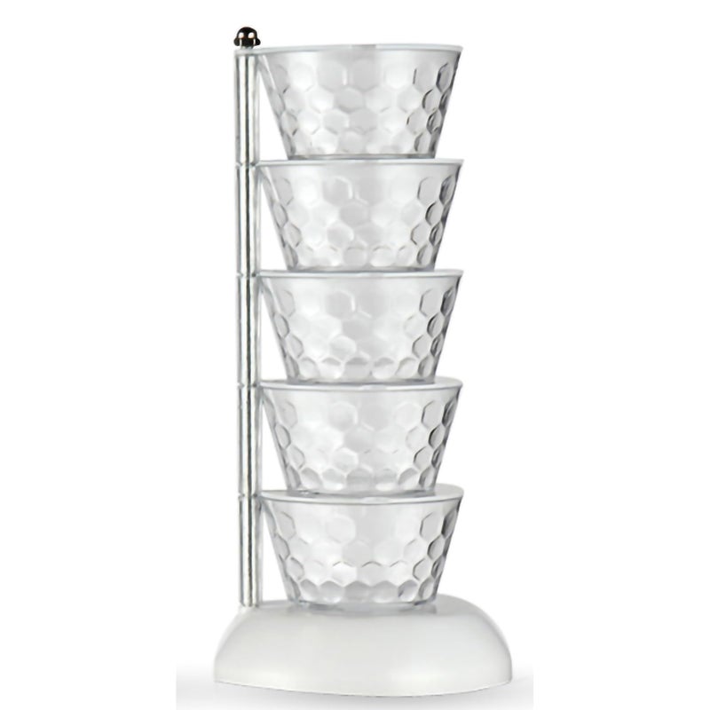 5 Layer Transparent Spice Rack Organizer Swivel Kitchen Storage Container - Image 2