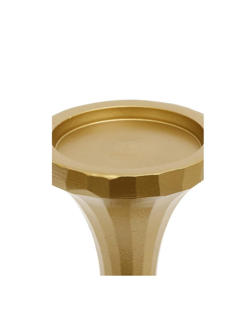 هوم تاون AW21PRCH090 حامل شموع، حجم صغير، ذهبي - Image 2